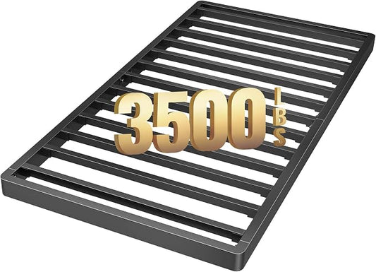ROIL 2 Inch Twin XL Metal Box Spring Low Profile, Bunkie Board Bed Slat Replacement with Round Corners, 3500 lbs Capacity Heavy Duty Steel Slats, Easy Assembly, Noise Free