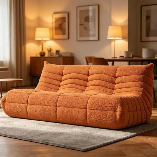 WHGBJA Bean Bag Chair for Adults with Memory Foam Couch, 3 Seater Bean Bag Sofa for Bedroom, Living Room, Reading, Gaming Floor Sofa Couch, Boneless, Comfy