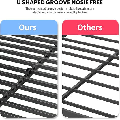 Superay 2 Inch California King Box Spring Low Profile, Heavy Duty Metal Box Spring Bed Base, Bunkie Board Bed Slat Replacement, Mattress Foundation, Easy Assembly, Noise Free