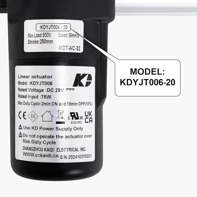 KDYJT006-20 Kaidi Linear Actuator KDYJT006 20 Recliner Chair Sofa Motor Replacement Electric Part