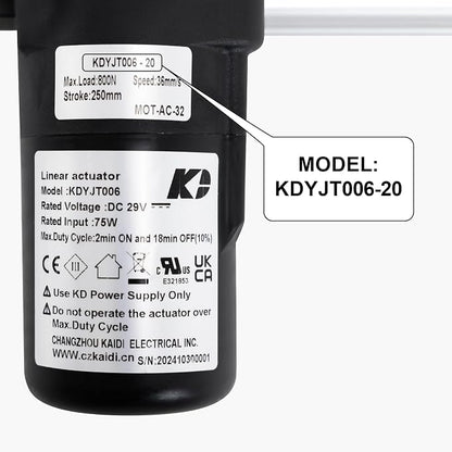 KDYJT006-20 Kaidi Linear Actuator KDYJT006 20 Recliner Chair Sofa Motor Replacement Electric Part