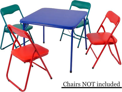 Elevon Kids Folding Table, Portable, with Ultra Soft Padded Cushion, Blue