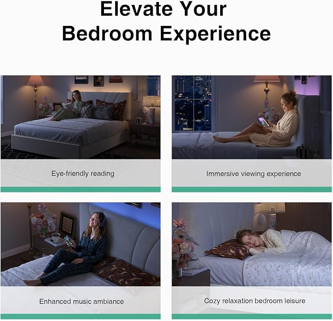 Novilla Full Size Bed Frame with Drawers, Full Size Bed Frame with Headboard, Full Bed Frame with LED Lights, Charging Station and Adjustable Headboard, No Box Spring Needed, White Velvet