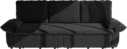 ERYE King Foldable Sleeper Sofa,Oversized 3-in-1 Convertible Pull Out Sleeper Sofabed W/Pillow Armrests,3 Seat Couch Space Saving Sleeper Sofa Bed for Living Room Bedroom