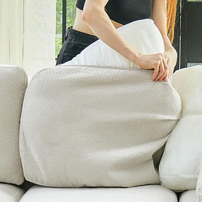 Belffin Modular Sectional Sleeper Sofa Bed with Storage Chaise L Shaped Sectional Couches for Living Room Armrest with Cup Holder. White Couch