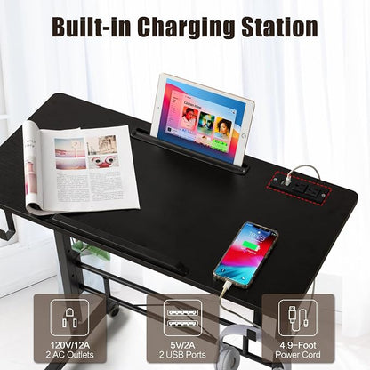 SIDUCAL Standing Desk Height Adjustable with Tiltable Tabletop, Black