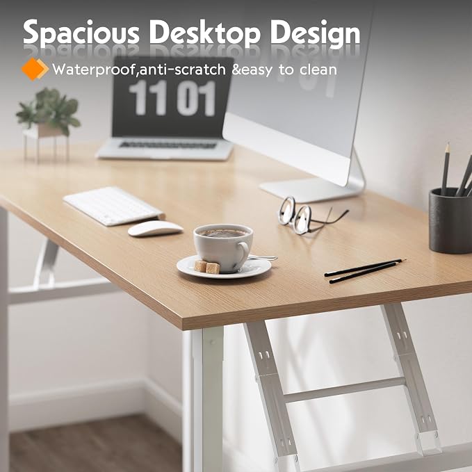 Need Small Desk, 31.5 x 15.7 Inches No Assembly Foldable Writing Table,Sturdy and Heavy Duty Folding Computer Desks for Small Space/Home Office/Dormitory AC5AW(80 * 40)