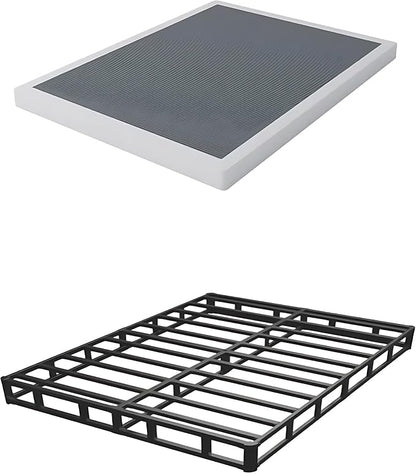 Vaciwe Queen Box Spring 4 Inch Heavy Duty Metal Box Springs Mattress Foundation with Easy Clean Cover, Noise Free, Easy Assembly
