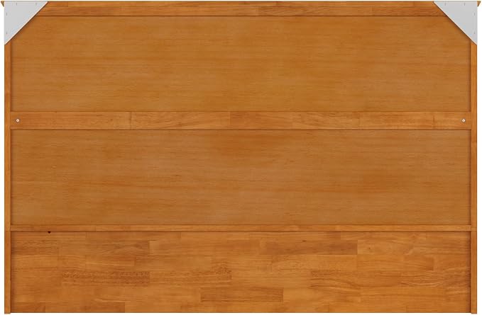 AFI Hamilton Queen Murphy Bed Chest with Mattress, Storage, and Built-in Charger in Light Toffee