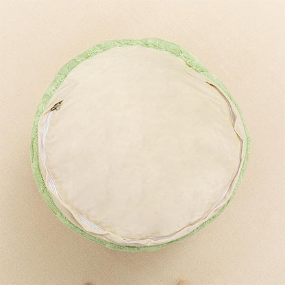 Round Pouf Ottoman 20 x 20 x 14 Inches Boho Poof Home Decor Floor Pouffe Ottoman Foot Rest for Couch Sofa Bean Bag Chairs Living Room Bedroom (Grass Green)