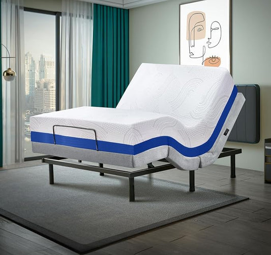 Premium Full Adjustable Bed with 14 Inch Prime Gel Memory Foam Sleep System, Massage, Zero Gravity, Anti-Snore, Programmable Memory Positions, USB, Underbed Lighting, Zero Clearance