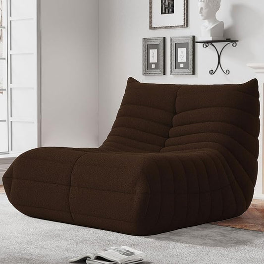 WHGBJA Bean Bag Chair for Adults, Lazy Bean Bag Sofa for Bedroom, Living Room, Reading, Gaming Floor Sofa Chair, Boneless, Comfy