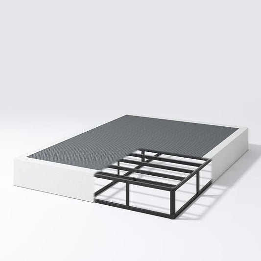 NHODIR 9 Inch Box Spring Queen Size Bed Base, Heavy Duty 3000LBS Metal Bed Foundation, Noise-Free & Tool-Free Easy Assembly,Mattress Support Base for Queen Bed