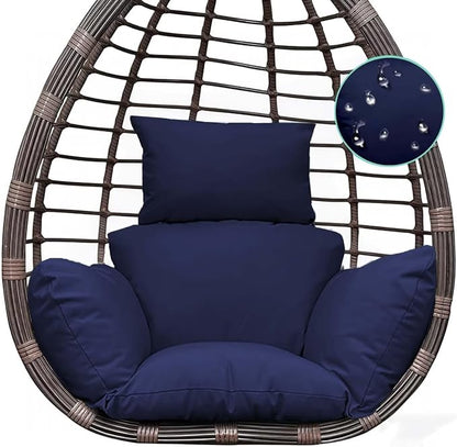 Navy Blue Egg Chair Cushion Replacement Detachable Basket Egg Chair Cushion Washable Waterproof Thicken Hanging Basket Pad