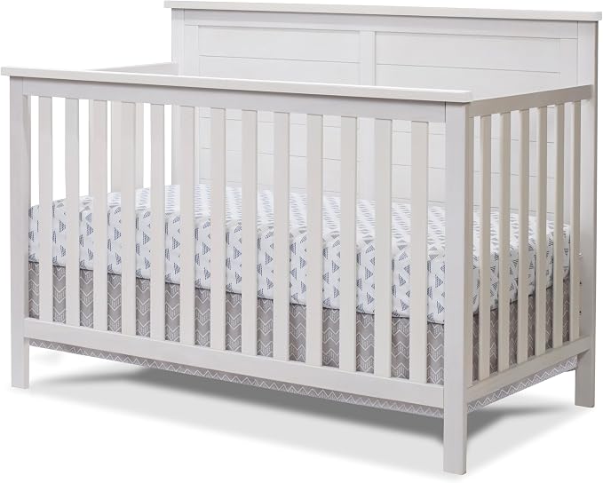 Sorelle Furniture Ashley Crib, Classic 4-in-1 Convertible Pannel Crib, Baby Crib Made of Wood, Non-Toxic Finish, Wooden Baby Bed, Toddler Bed, Child’s Daybed and Full-Size Bed, Nursery Furniture