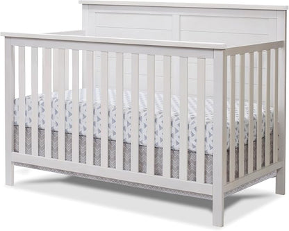 Sorelle Furniture Ashley Crib, Classic 4-in-1 Convertible Pannel Crib, Baby Crib Made of Wood, Non-Toxic Finish, Wooden Baby Bed, Toddler Bed, Child’s Daybed and Full-Size Bed, Nursery Furniture