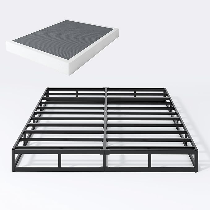 SHLAND Cal King Box Spring 7 Inch California King Size Box Springs, 3000lbs Heavy Duty Metal Mattress Foundation with Easy Clean Cover, No Noise, Easy Assembly