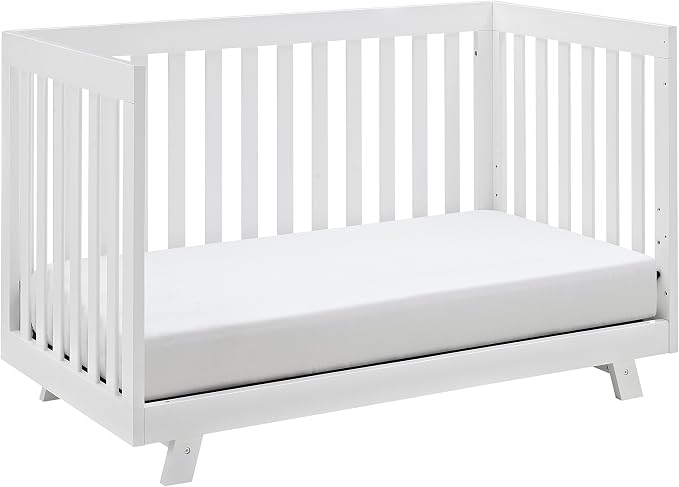 Storkcraft Beckett 3-in-1 Convertible Crib – GREENGUARD Gold Certified, Fits Standard Crib Mattress, Converts to Toddler Bed and Daybed, 4 Mattress Heights, Grow-with-Me Design (White)