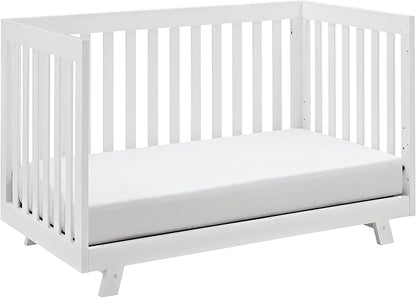 Storkcraft Beckett 3-in-1 Convertible Crib – GREENGUARD Gold Certified, Fits Standard Crib Mattress, Converts to Toddler Bed and Daybed, 4 Mattress Heights, Grow-with-Me Design (White)