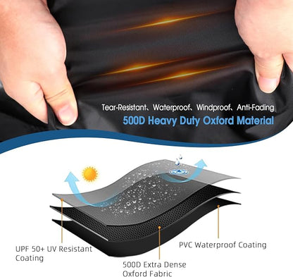 Fire Pit Cover Rectangle,42 Inch Rectangular Firepit Covers,Waterproof Gas Fire Pit Table Cover - 42 x 20 x 25 Inch