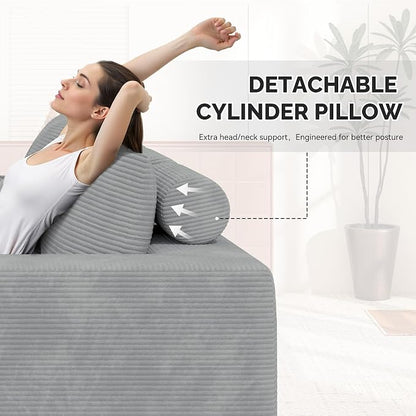 Boneless Couches for Living Room,Cloud Sectional Couch with L-Shape Chaise,Modern Modular Sofa with Deep Seat Upholstered Comfy Couches for Bedroom,No Assembly Required,1PCS