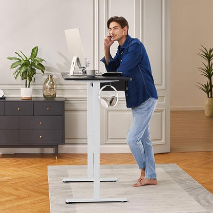 ErGear Electric Standing Desk Legs, 4 Memory Height Settings Height Adjustable Desk Frame, Sit Stand Table Legs Up to 47.2", Ergonomic Stand up Converter Base Workstation, White Frame Only