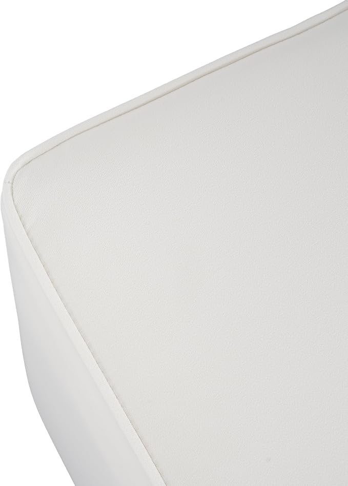 Christopher Knight Home Isa Velvet Ottoman Footstool, Square Pouf Poufee Footrest Ottoman Large Seat, Modern Side Table for Living Room Bedroom Home Decor, Cream, 30"
