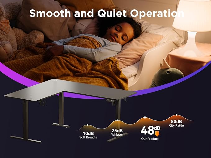 WALKINGDESK 75x61 Inches Reversible L Shaped Standing Desk Height Adjustable with Cup Holder, Electric Corner Computer Workstation for Home Office, Ergonomic Sit Stand up Gaming Desk, Black