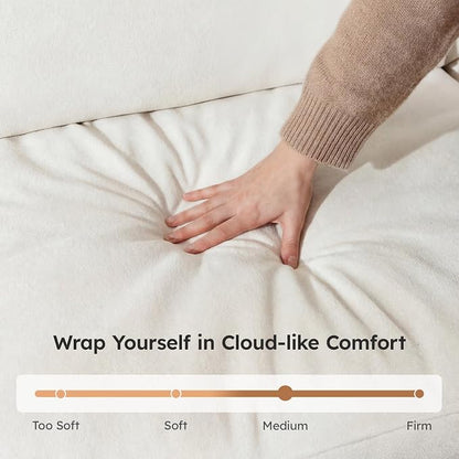 Oversized Modular Sectional Sofa, Boneless Cloud Couch with L-Shaped Chaise, Upholstered Deep Seat Comfy Couch for Living Room, No Assembly | for Living Room