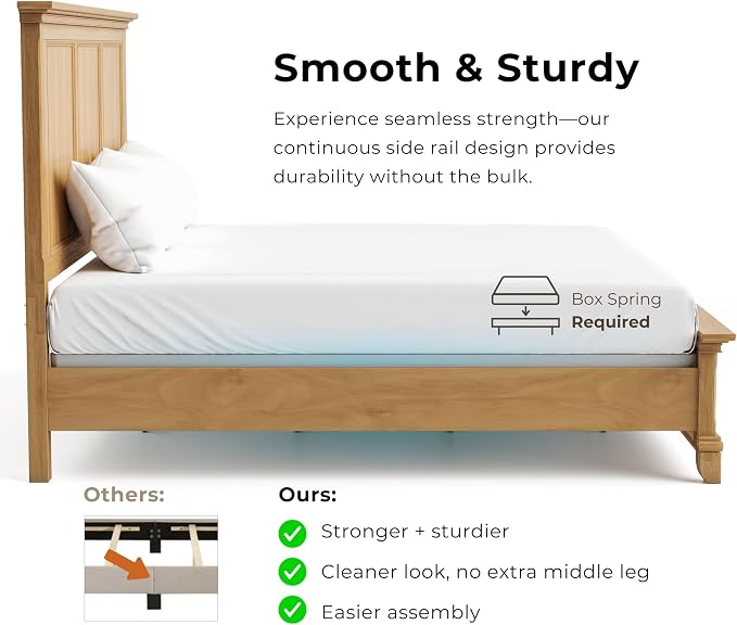 Furniture of America Yardley Farmhouse Solid Wood 3-Piece Bedroom Collection with Panel Bed and Nightstands Set of 2, Box Spring Required for Bedroom, Guess Room, Twin, Natural Oak