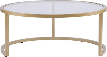 SEI Furniture Evelyn Glam Nesting Coffee Table 2-pc Set, Gold