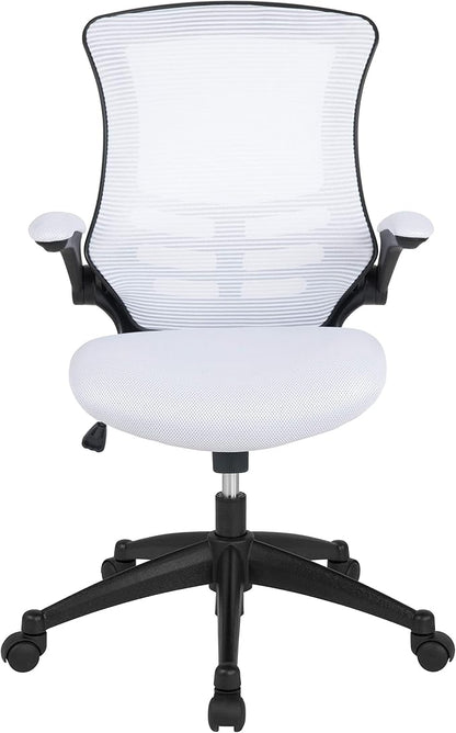 Flash Furniture Kelista Office Chair, Ergonomic, Mid-Back, Black Mesh with Swivel