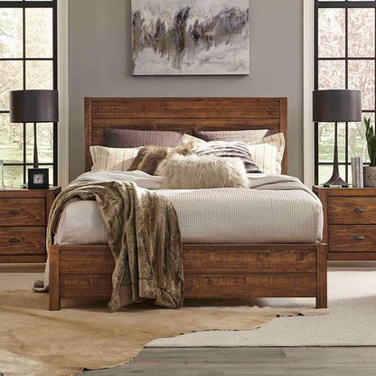 Grain Wood Furniture Montauk Solid Wood Bed, Twin Size, Rustic Walnut