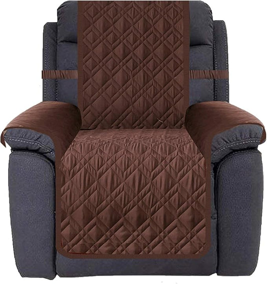 Ameritex Waterproof Nonslip Recliner Cover Stay in Place, Dog Chair Cover Furniture Protector, Ideal Recliner Slipcovers for Pets and Kids (Chocolate, 23")
