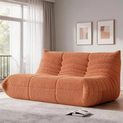 WHGBJA Bean Bag Chairs for Adults with Memory Foam Couch, Loveseat Sofa Chair for Bedroom, Living Room, Reading, Gaming Floor Sofa Couch, Boneless, Comfy