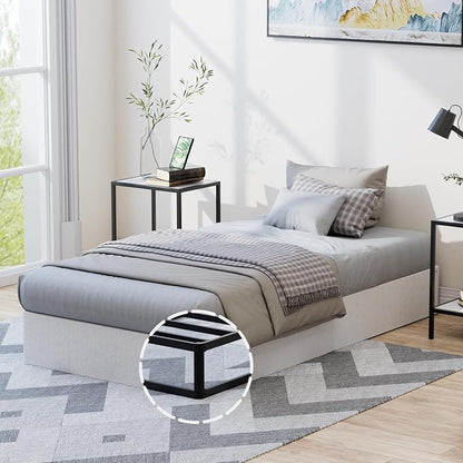 YORMDMO 9 Inch Box Spring, Twin Size Box Springs with Fabric Cover, Heavy Duty Metal Height Pprofile Mattress Foundations Easy Assembly 3000 lbs Capacity