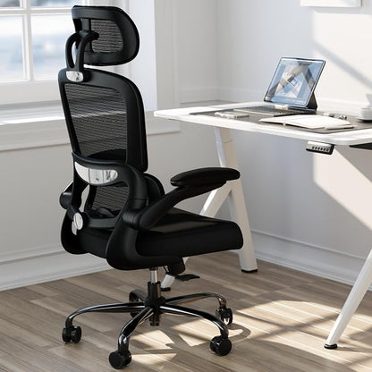 TRALT Office Chair Ergonomic Desk Chair, 330 LBS Home Mesh Office Desk Chairs with Wheels, Comfortable Gaming Chairs Black Pack of 15