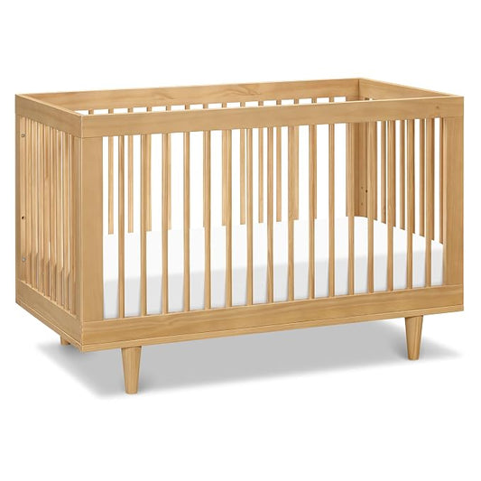 Davinci Marley 3-in-1 Convertible Baby Crib, Honey | GREENGUARD Gold Certified, FSC Certified, Converts to Toddler Bed & Daybed, 4 Adjustable Mattress Heights - Easy Assembly