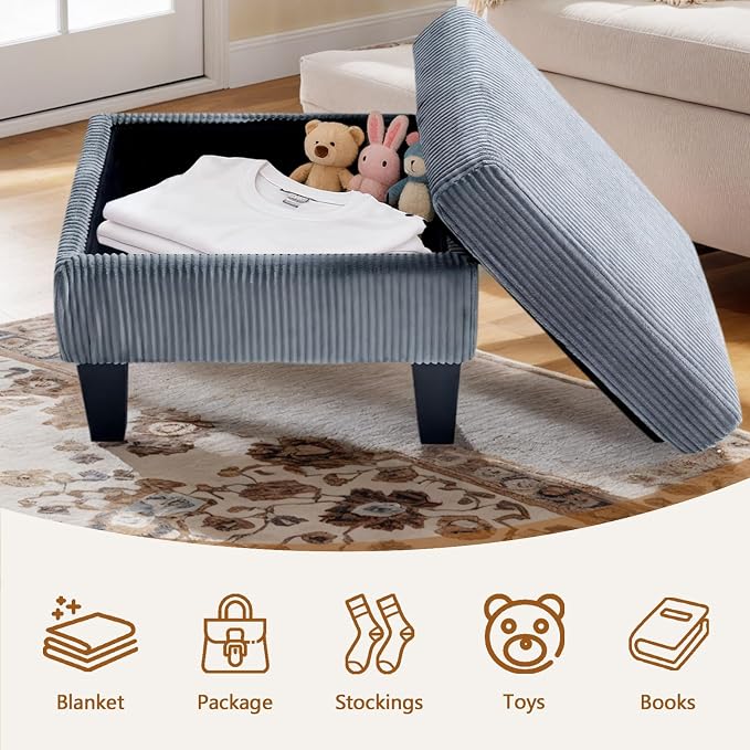 67'' L-Shaped Velvet Modular Sectional Couch Sofa with Ottoman, 3-Seat Convertible Cloud Deep Seat Sofa Couches for Living Room Bedroom Apartment, Cozy Chaise Lounge Sofas (Gray)