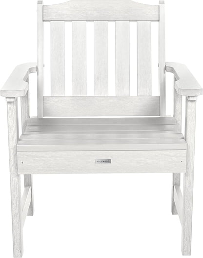 Highwood AD-KITCHGL2-WHE 2 Lehigh Garden Chairs with 1 Square Side Table 3-Piece Set, White