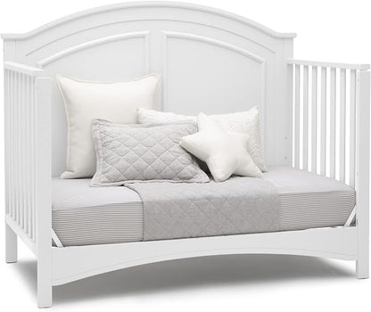 Delta Children Perry 6-in-1 Convertible Crib - Greenguard Gold Certified, Bianca White