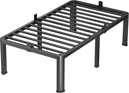 VIPSHOW 18 Inch Twin XL Heavy Duty 3500 lbs Bed Frame with Round-Corner Legs & Anti-Squeak Design – Quick Assembly Metal Platform, No Box Spring Needed