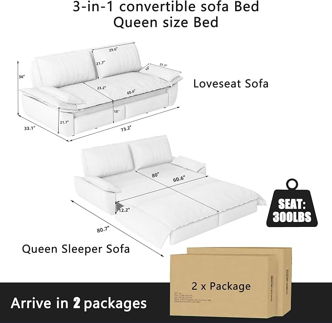 70.1" Sofa Bed Queen Size, Pull Out Couch Bed, 3-in-1 Convertible Sleeper Sofa with Cushion Armrest, Modern Velvet Futon Couch for Living Room, Small Space, Apartment, Bedroom, Black