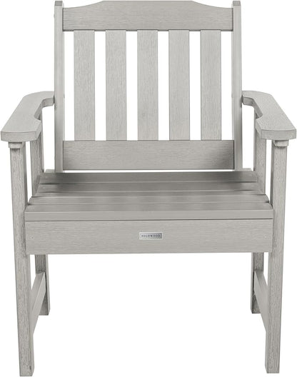 Highwood AD-KITCHGL2-HGR 2 Lehigh Garden Chairs with 1 Square Side Table 3-Piece Set, Harbor Gray