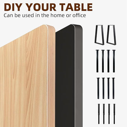 QLLY One-Piece Wood Tabletop, Replacement Board Desktop, Universal Countertop for Table and Workstation (Natural, 47.2x23.6 inch)
