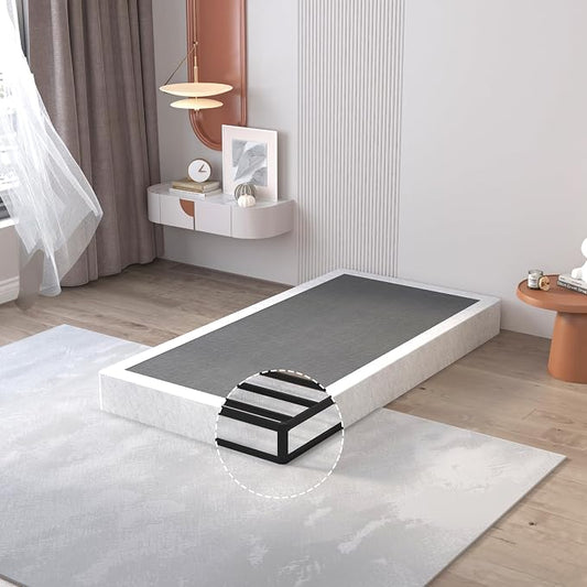 OSASET Full Box Spring, 8Inch Metal Full Size Box Spring Only, Heavy Duty Metal Frame Mattress Foundation Support for 3000lbs, Easy Assembly, Noise Free, Non Slip