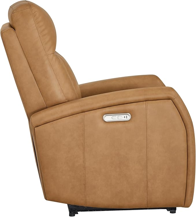 KISLOT Wall Hugger Power Recliner Chair with USB & Type-C Ports Faux Leather Recliner 135° Reclining Small Space Electric Sofa for RV Living Room Bedroom