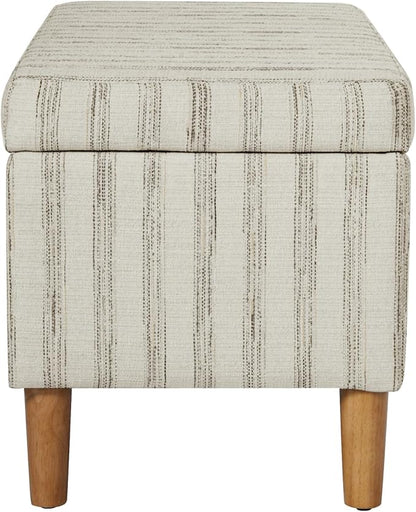 HomePop Malmo 36" Storage Bench - Gray & Cream Stripe