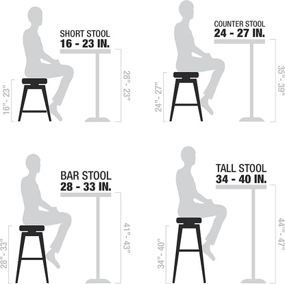 Linon Home Décor Linon 32.5" Backless Claridge Stool Rustic, Natural Bar