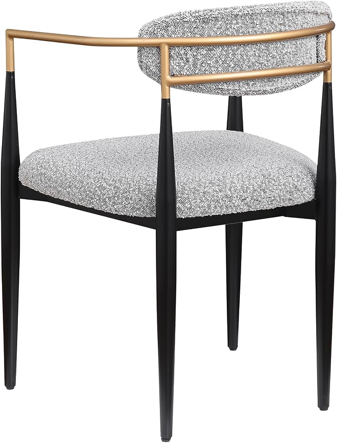 Morden Fort Modern Dining Table and Chairs Set for 6, 70" Black Dining Table with White Faux Marble Top and 6 Upholstered Chairs for Kitchen, Restaurant and Conference